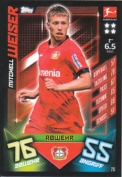 Mitchell Weiser Bayer 04 Leverkusen 2019/20 Topps MA Bundesliga #215